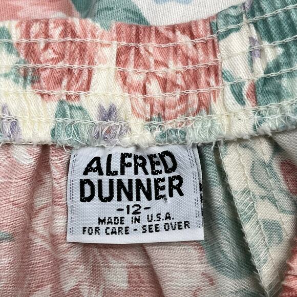 Alfred Dunner Floral Elastic Waist Pleated Flowy Cottage Boho Vintage Skirt 12 - Picture 4 of 7